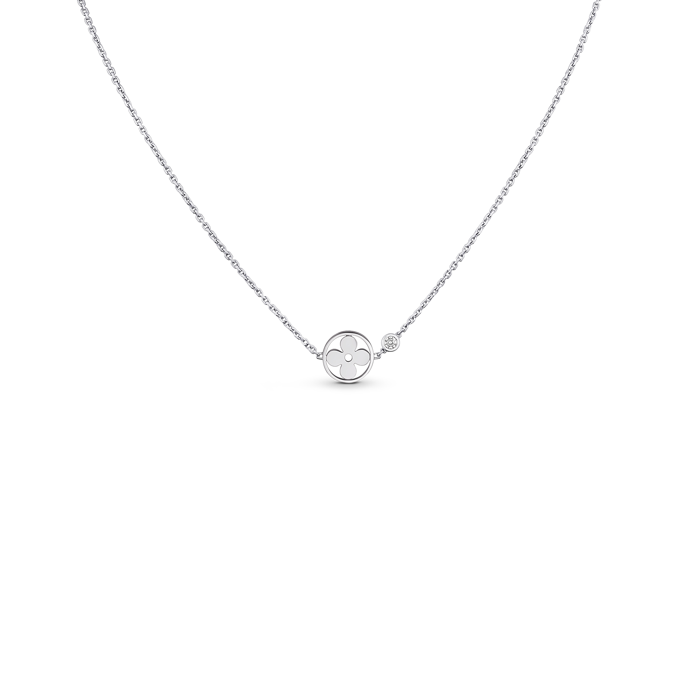 LOUIS VUITTON BLOSSOM PENDANT, WHITE GOLD AND DIAMOND Q93279 LOUIS VUITTON BLOSSOM PENDANT, WHITE GOLD AND DIAMOND Q93279